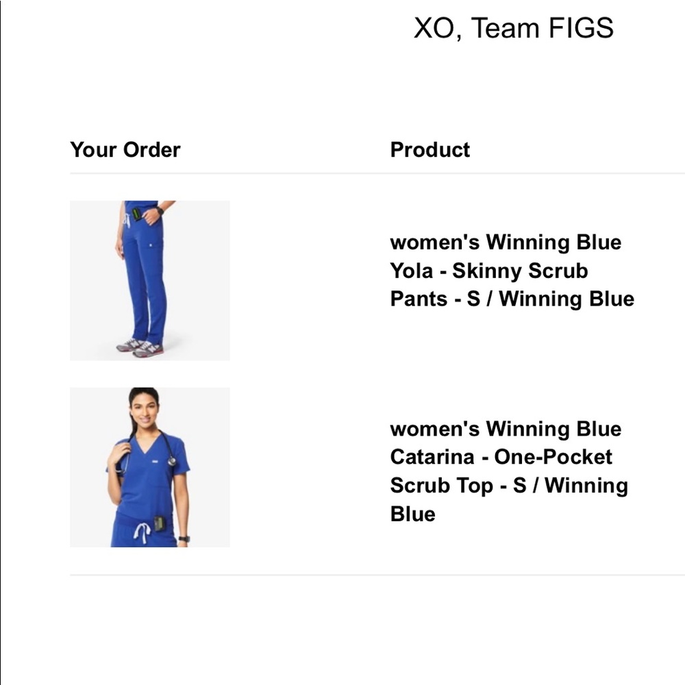 FIGS Scrubs Catarina WINNING BLUE Small